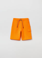 Ovs Kids Boy Cotton Shorts With Drawstring